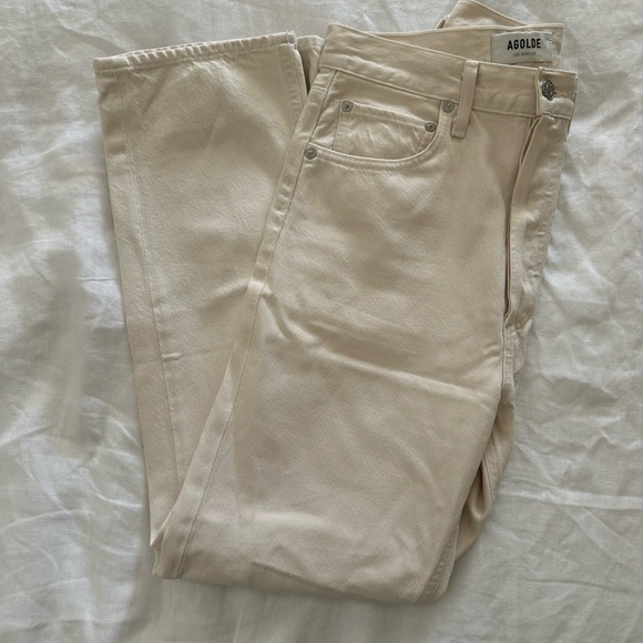 Agolde 90s Cream Jeans (shade paper) - Picture 7 of 8
